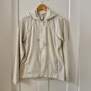 Lululemon White Full Zip-Up Run Jacket